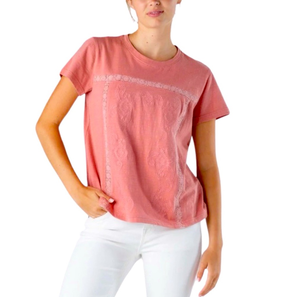 Miss Me - Women's Embroidered Short Sleeve Tee - Size Medium